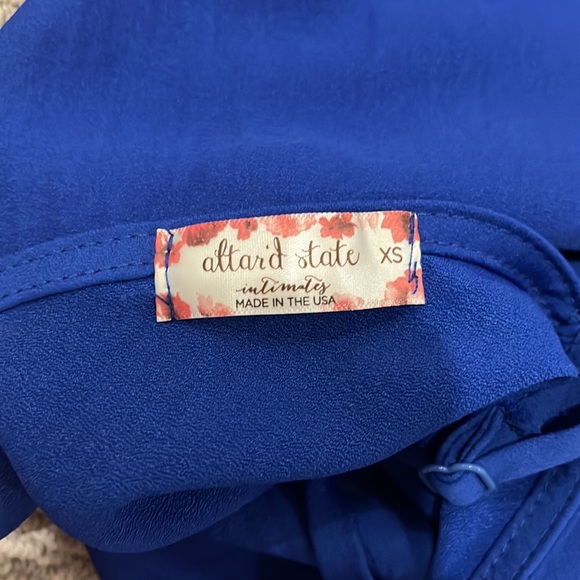 Altar’d State Blue silk top - Picture 3 of 3